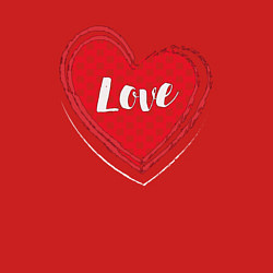 Свитшот хлопковый мужской Мое сердце любимым, цвет: красный — фото 2