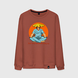 Свитшот хлопковый мужской Не беспокоить!, цвет: кирпичный