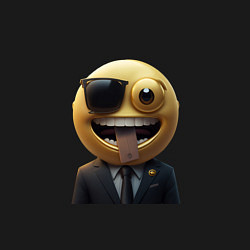 Свитшот хлопковый мужской Веселый смайлик, цвет: черный — фото 2