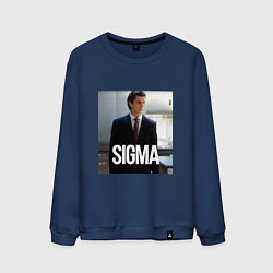 Свитшот хлопковый мужской Sigma - Bateman, цвет: тёмно-синий