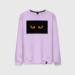 Свитшот хлопковый мужской Глаза из тьмы, цвет: лаванда