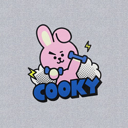 Свитшот хлопковый мужской Cooky BT21 Jungkook, цвет: меланж — фото 2