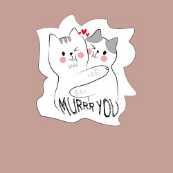Свитшот хлопковый мужской I murrr you, цвет: пыльно-розовый — фото 2