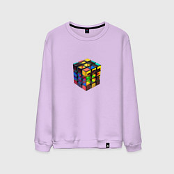 Свитшот хлопковый мужской Кубик-рубик, цвет: лаванда