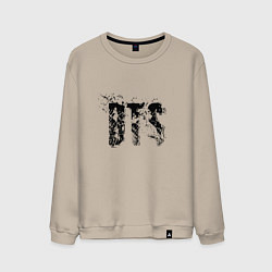 Свитшот хлопковый мужской BTS logo, цвет: миндальный