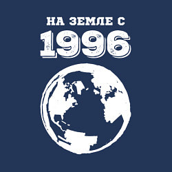 Свитшот хлопковый мужской На Земле с 1996 с краской на темном, цвет: тёмно-синий — фото 2