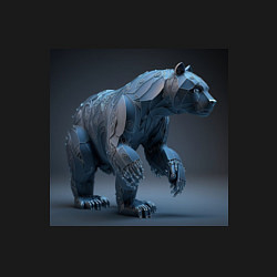 Свитшот хлопковый мужской Железный медведь, цвет: черный — фото 2