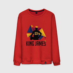 Свитшот хлопковый мужской King James 23, цвет: красный
