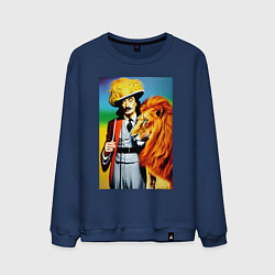 Мужской свитшот Salvador Dali and lion