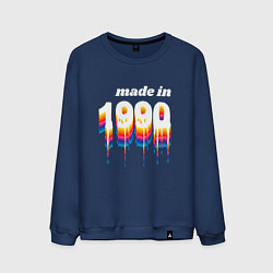 Свитшот хлопковый мужской Made in 1990 liquid art, цвет: тёмно-синий