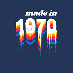 Свитшот хлопковый мужской Made in 1970 liquid art, цвет: тёмно-синий — фото 2