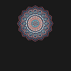 Свитшот хлопковый мужской Индийская Mandala, цвет: черный — фото 2
