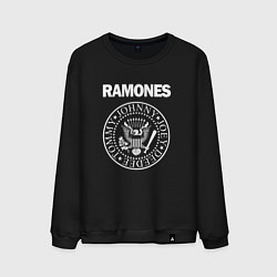 Свитшот хлопковый мужской Ramones Blitzkrieg Bop, цвет: черный