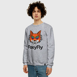 Свитшот хлопковый мужской FoxyFly, цвет: меланж — фото 2