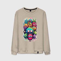 Мужской свитшот Веселая толпа монстриков
