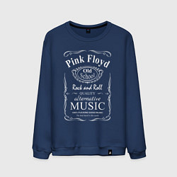 Свитшот хлопковый мужской Pink Floyd в стиле Jack Daniels, цвет: тёмно-синий