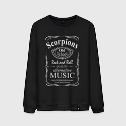 Свитшот хлопковый мужской Scorpions в стиле Jack Daniels, цвет: черный