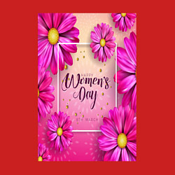 Свитшот хлопковый мужской Цветочный стиль 8 марта, цвет: красный — фото 2