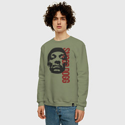 Свитшот хлопковый мужской Репер Snoop Dogg, цвет: авокадо — фото 2