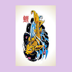 Свитшот хлопковый мужской Рыба акварелью, цвет: лаванда — фото 2