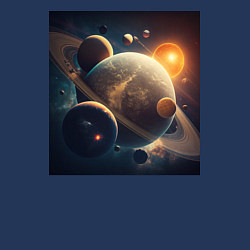 Свитшот хлопковый мужской Вся красота космоса, цвет: тёмно-синий — фото 2