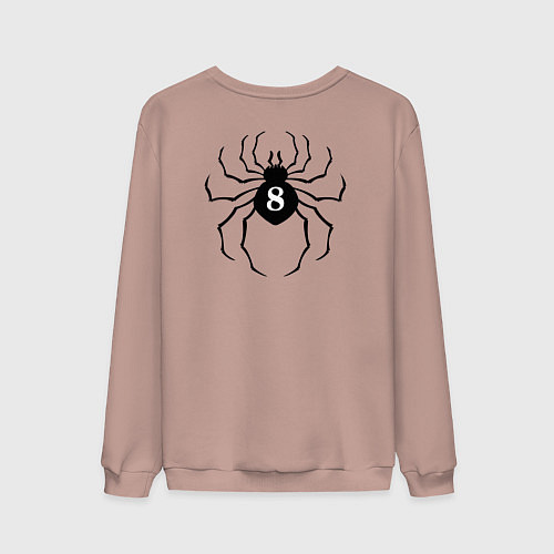 Мужской свитшот Паук 8 / Пыльно-розовый – фото 2