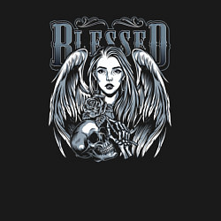Свитшот хлопковый мужской Blessed quote, цвет: черный — фото 2