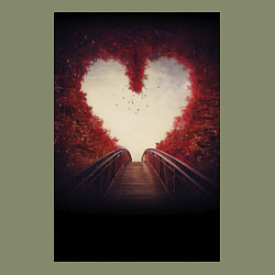 Свитшот хлопковый мужской Путь к сердцу, цвет: авокадо — фото 2