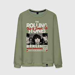 Свитшот хлопковый мужской The Rolling Stones rock, цвет: авокадо