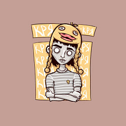 Свитшот хлопковый мужской Скептичная уточка, цвет: пыльно-розовый — фото 2