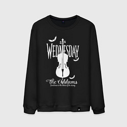 Свитшот хлопковый мужской Wednesday Adams, цвет: черный