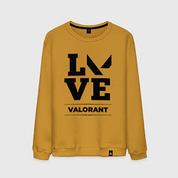 Свитшот хлопковый мужской Valorant love classic, цвет: горчичный