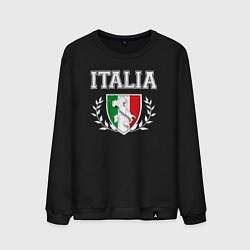 Свитшот хлопковый мужской Italy map, цвет: черный