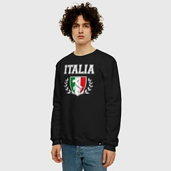 Свитшот хлопковый мужской Italy map, цвет: черный — фото 2