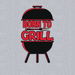 Свитшот хлопковый мужской Born to grill, цвет: меланж — фото 2