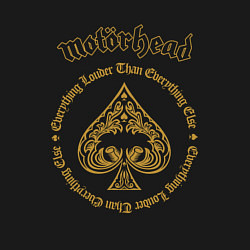 Свитшот хлопковый мужской Motorhead золотой, цвет: черный — фото 2