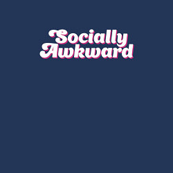 Свитшот хлопковый мужской Socially awkward, цвет: тёмно-синий — фото 2