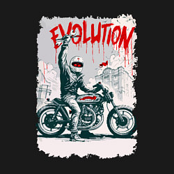 Свитшот хлопковый мужской Evolution - motorcycle, цвет: черный — фото 2