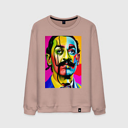 Свитшот хлопковый мужской Salvador Dali, цвет: пыльно-розовый