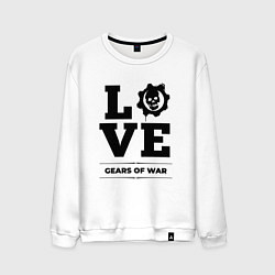 Свитшот хлопковый мужской Gears of War love classic, цвет: белый