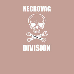 Свитшот хлопковый мужской Necrovag white division, цвет: пыльно-розовый — фото 2