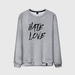 Мужской свитшот Hate love Face