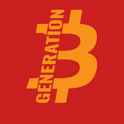 Свитшот хлопковый мужской Поколение биткоин, цвет: красный — фото 2