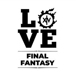 Свитшот хлопковый мужской Final Fantasy love classic, цвет: белый — фото 2