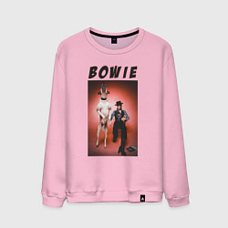 Свитшот хлопковый мужской David Bowie Diamond Dogs, цвет: светло-розовый