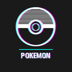 Свитшот хлопковый мужской Символ Pokemon в стиле glitch, цвет: черный — фото 2