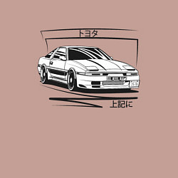 Свитшот хлопковый мужской Toyota Supra MK3, цвет: пыльно-розовый — фото 2