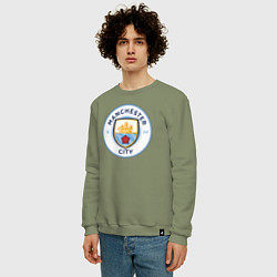 Свитшот хлопковый мужской Manchester City FC, цвет: авокадо — фото 2