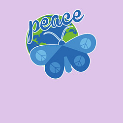 Свитшот хлопковый мужской Butterfly peace, цвет: лаванда — фото 2