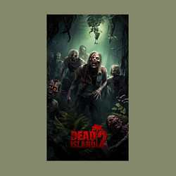 Свитшот хлопковый мужской Зомби на острове, цвет: авокадо — фото 2